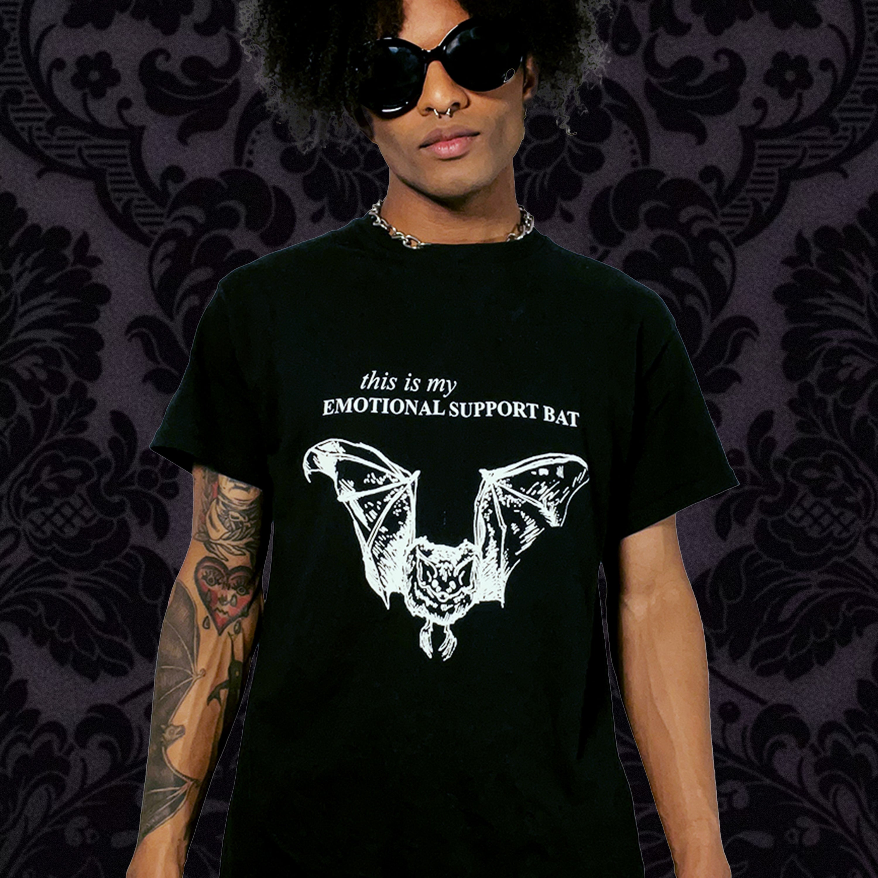 Emotional Support Bat Tee